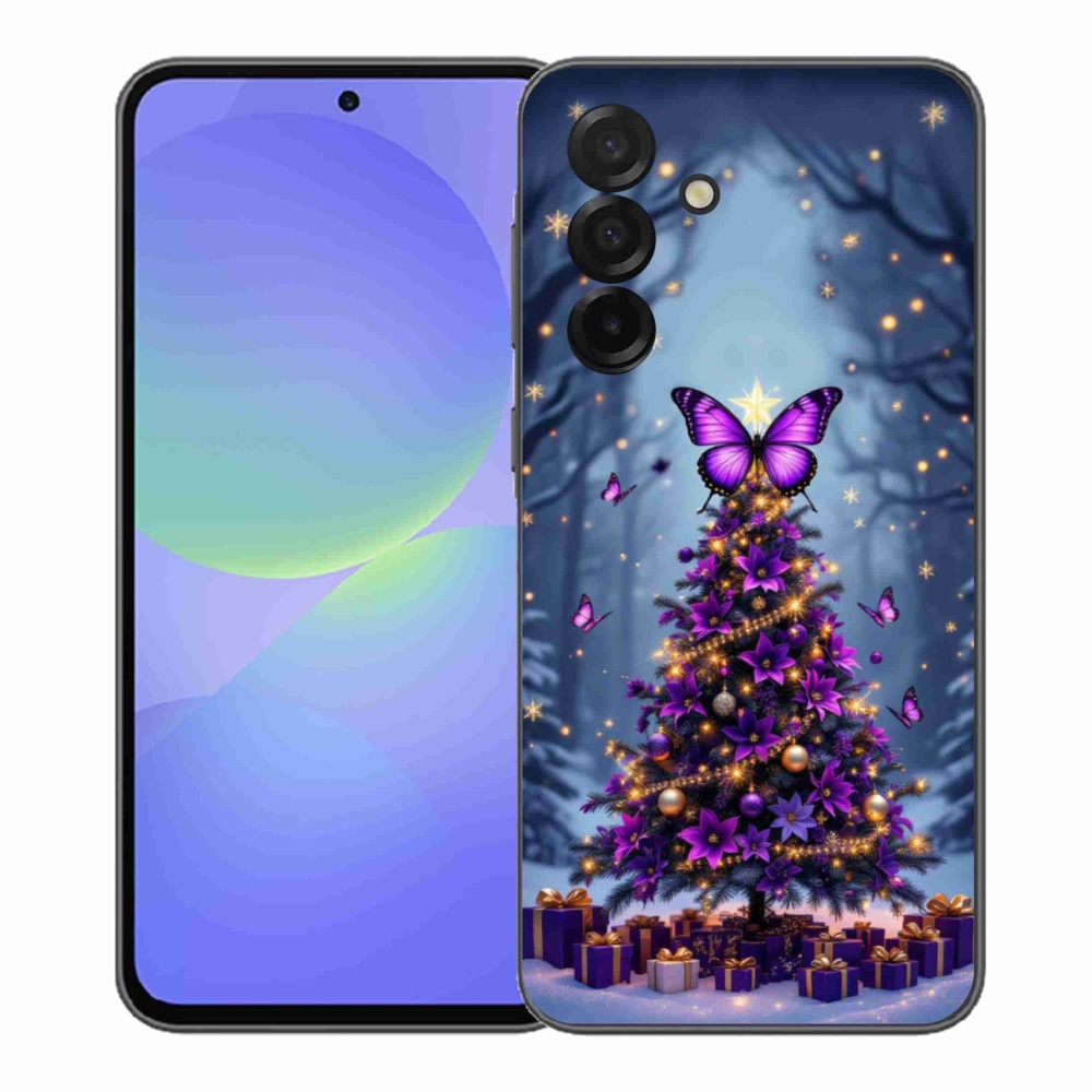 Gelový kryt mmCase na Samsung Galaxy A37 5G - motýlí vánoční stromek