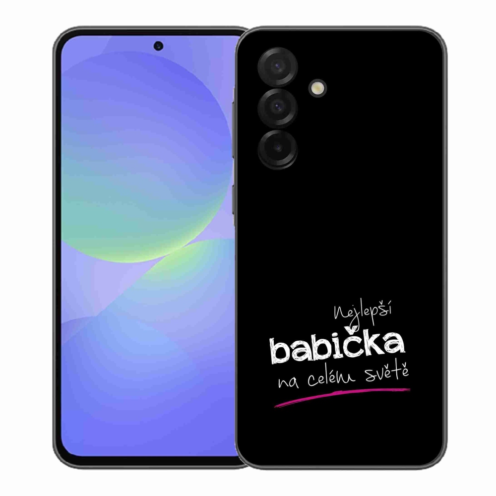 Gelový kryt mmCase na Samsung Galaxy A37 5G - nejlepší babička 4 černé pozadí