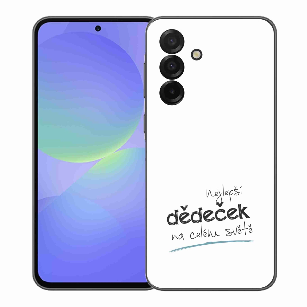Gelový kryt mmCase na Samsung Galaxy A37 5G - nejlepší dědeček 3 bílé pozadí