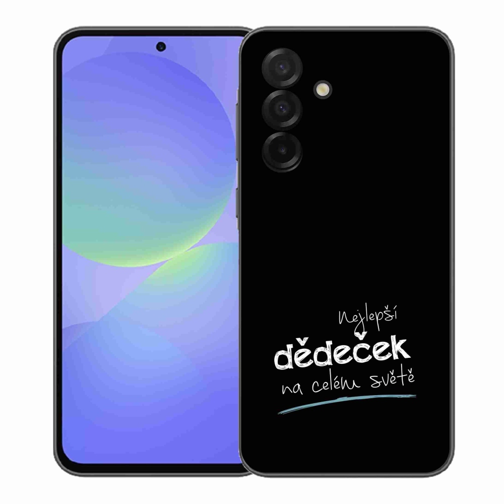 Gelový kryt mmCase na Samsung Galaxy A37 5G - nejlepší dědeček 3 černé pozadí
