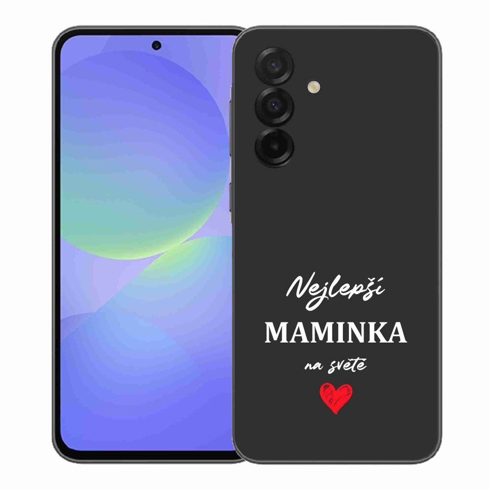 Gelový kryt mmCase na Samsung Galaxy A37 5G - nejlepší maminka 1 černé pozadí