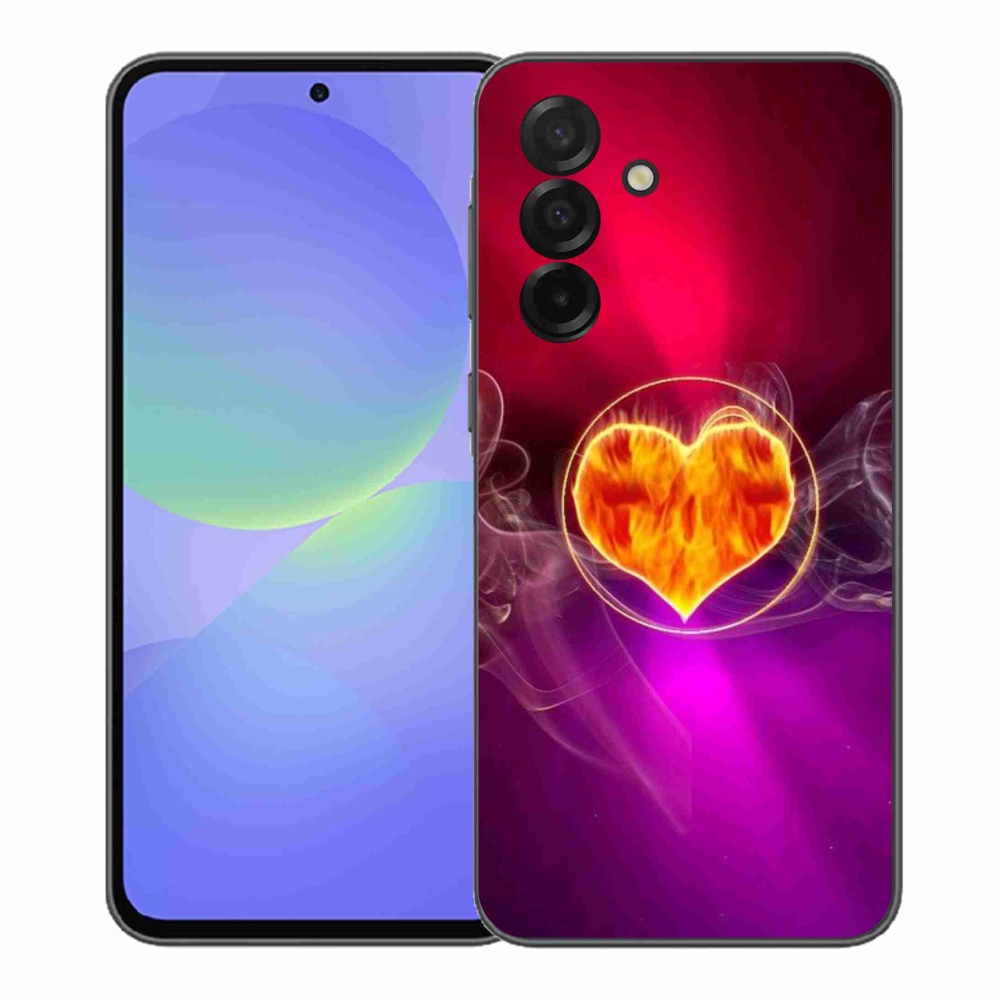 Gelový kryt mmCase na Samsung Galaxy A37 5G - ohnivé srdce