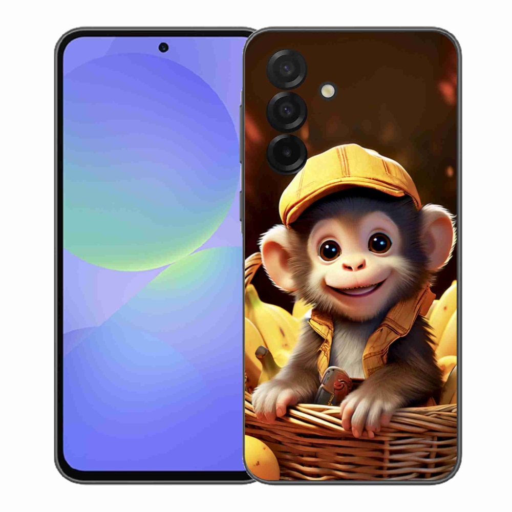 Gelový kryt mmCase na Samsung Galaxy A37 5G - opice v košíku