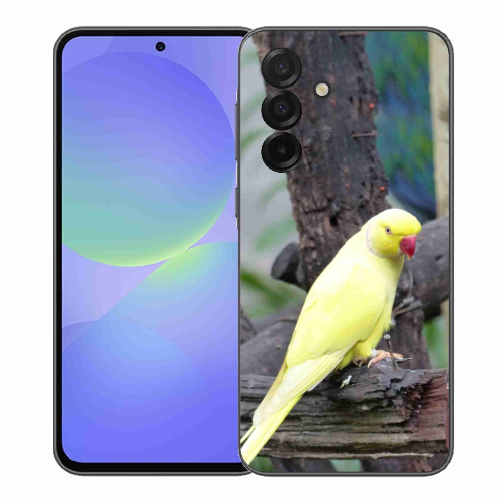 Gelový kryt mmCase na Samsung Galaxy A37 5G - papoušek alexandr žlutý