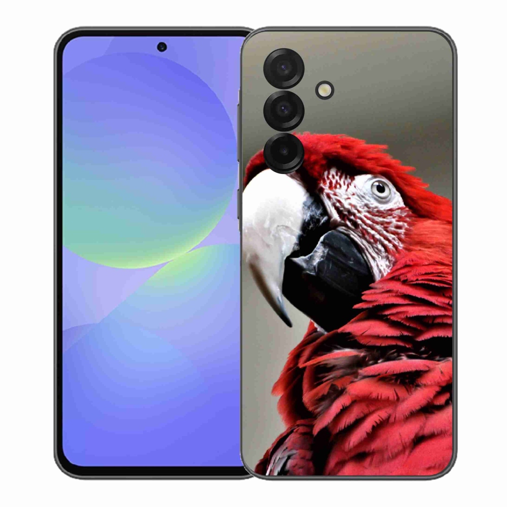 Gelový kryt mmCase na Samsung Galaxy A37 5G - papoušek ara červený