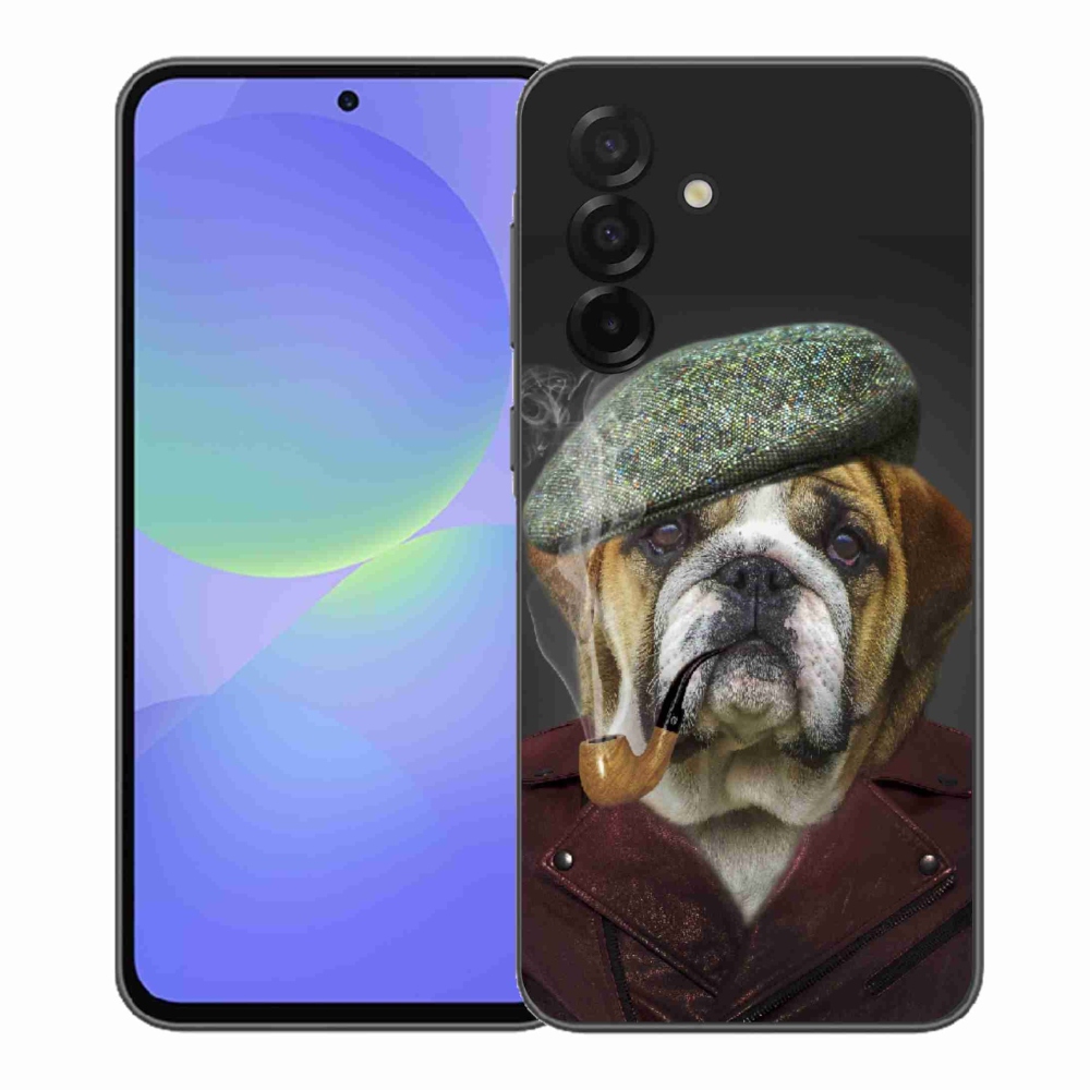 Gelový kryt mmCase na Samsung Galaxy A37 5G - pes s fajfkou