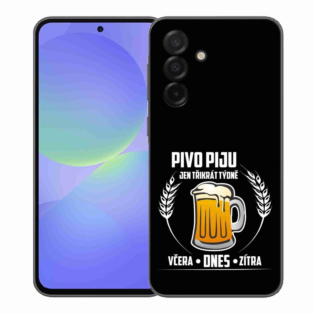 Gelový kryt mmCase na Samsung Galaxy A37 5G - pivní motiv černé pozadí