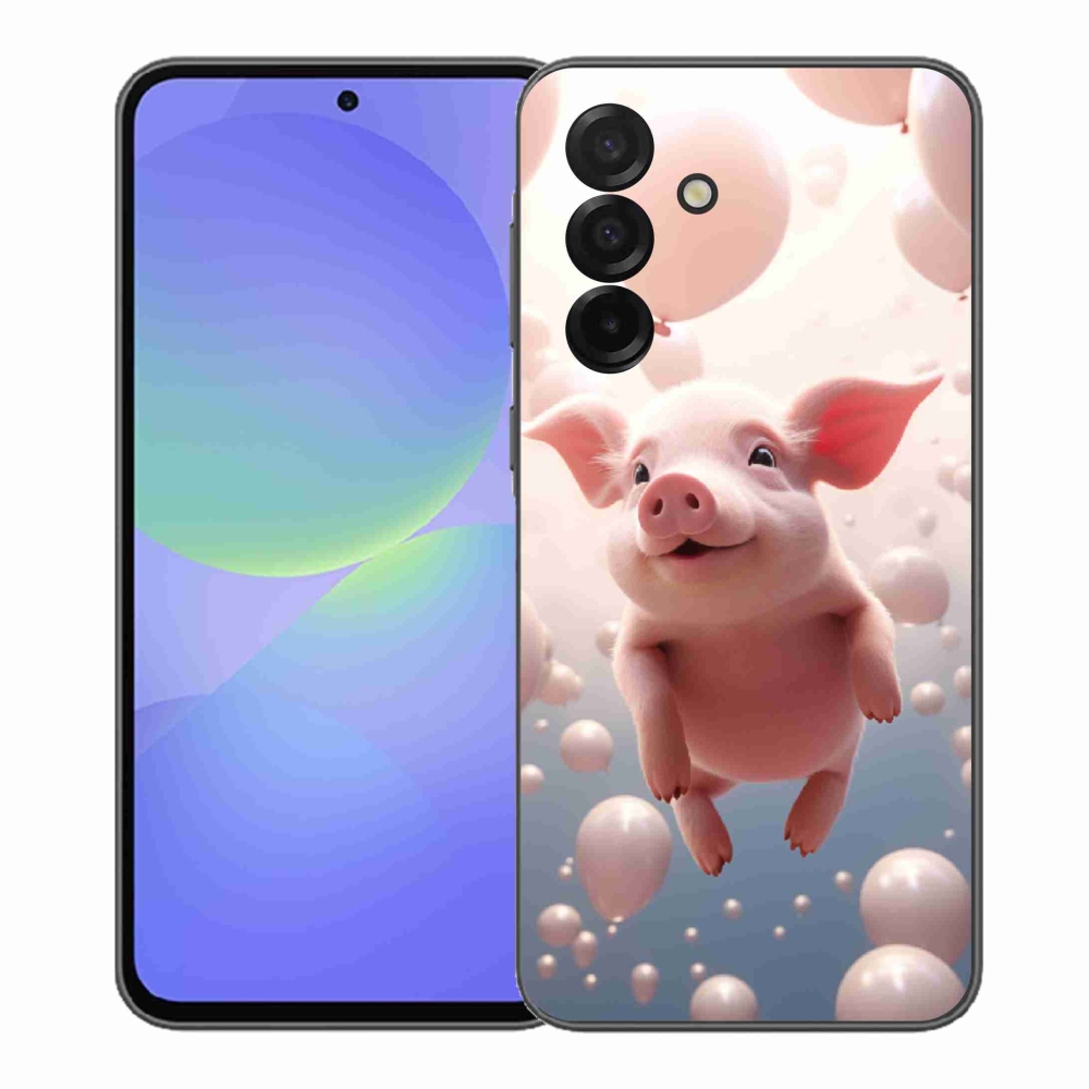 Gelový kryt mmCase na Samsung Galaxy A37 5G - prasátko s balónky