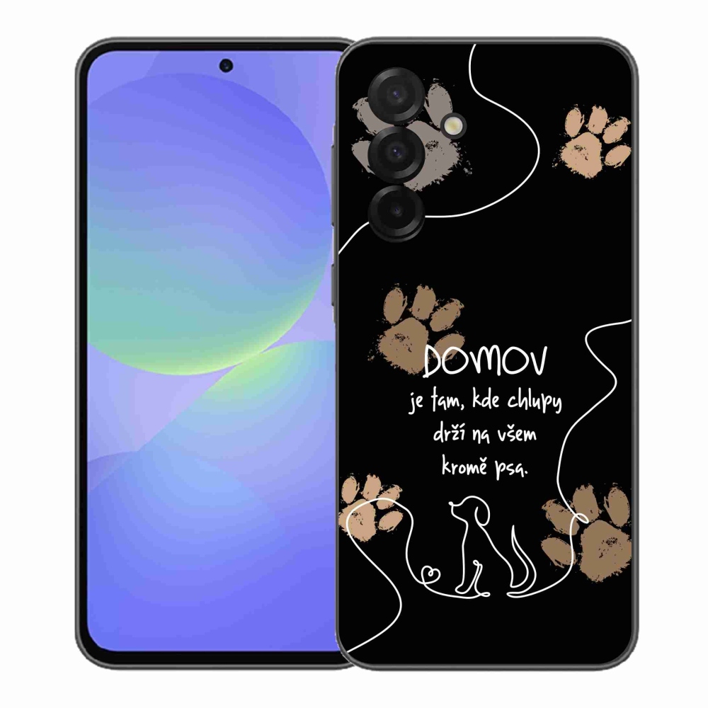 Gelový kryt mmCase na Samsung Galaxy A37 5G - psí motiv černé pozadí