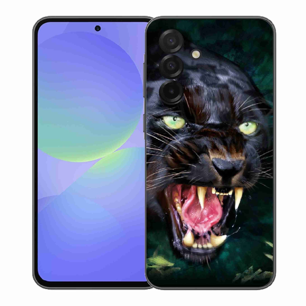 Gelový kryt mmCase na Samsung Galaxy A37 5G - rozzuřený černý panter