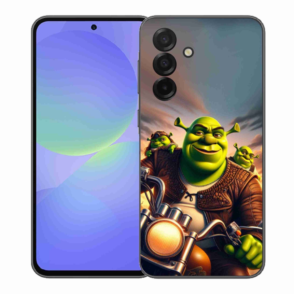 Gelový kryt mmCase na Samsung Galaxy A37 5G - shrek na motorce