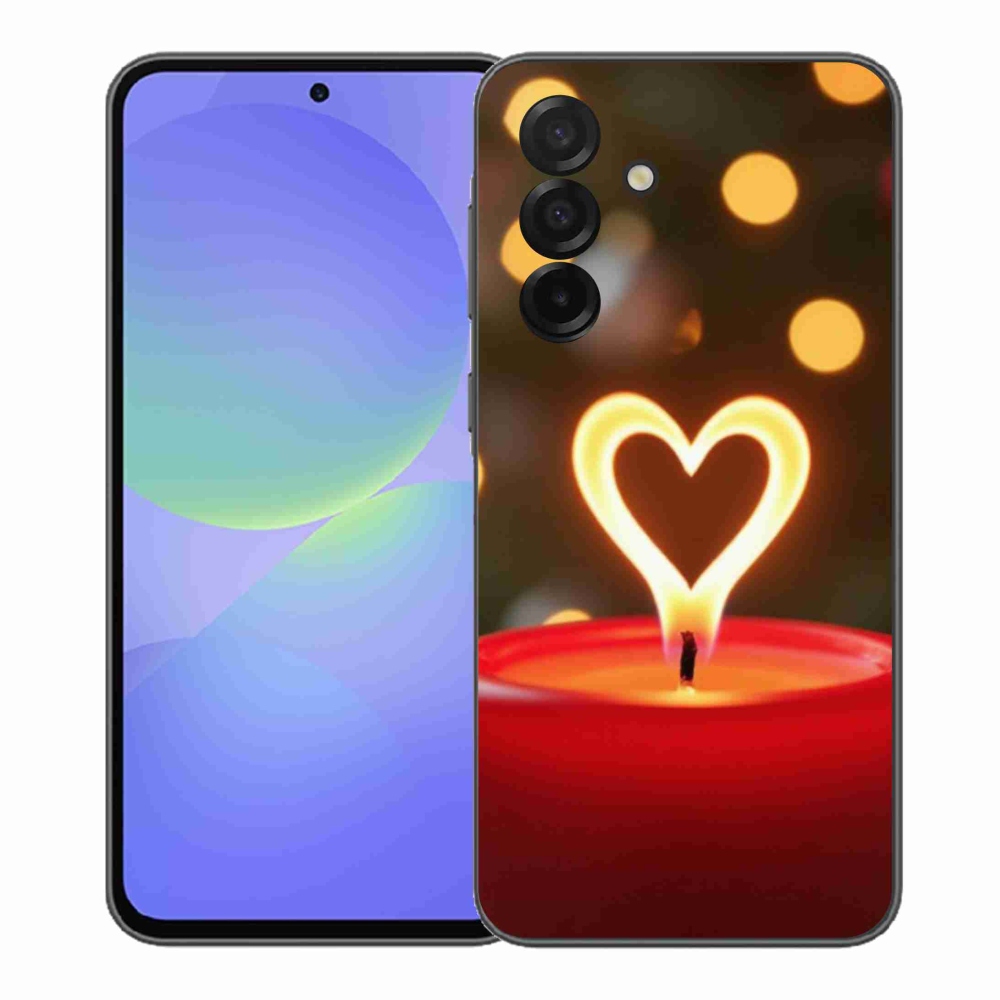 Gelový kryt mmCase na Samsung Galaxy A37 5G - srdce z plamene