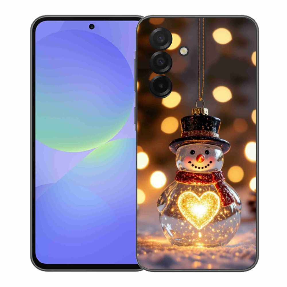 Gelový kryt mmCase na Samsung Galaxy A37 5G - svítící vánoční sněhulák