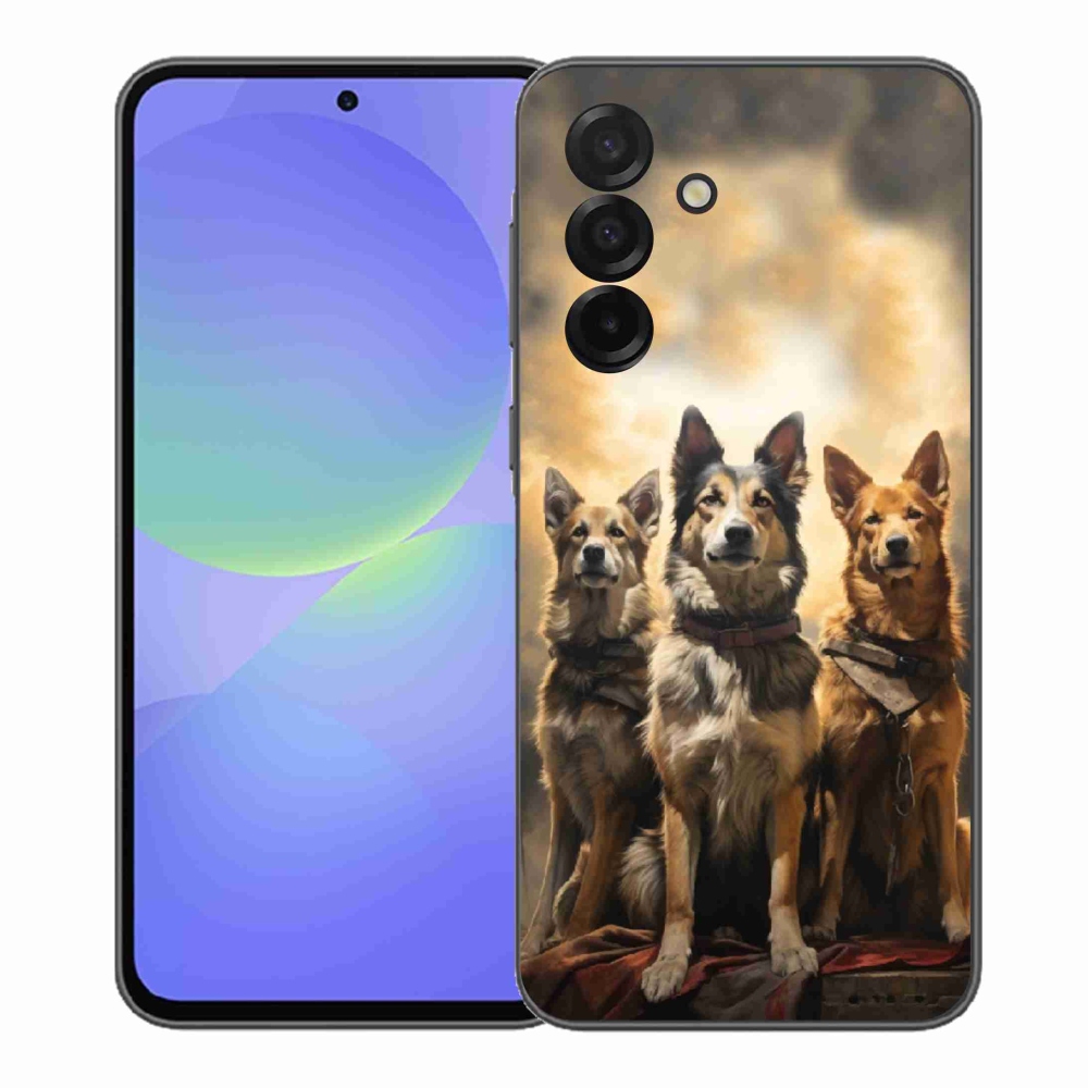 Gelový kryt mmCase na Samsung Galaxy A37 5G - tři psi