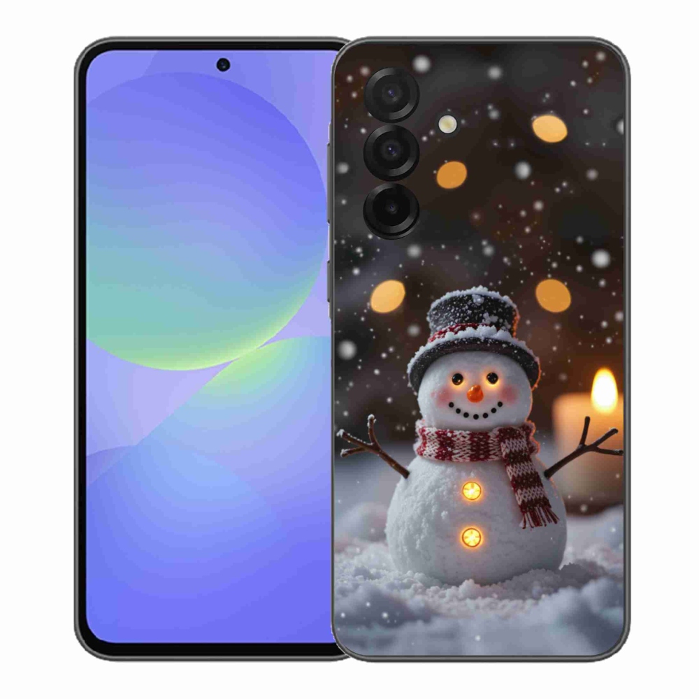 Gelový kryt mmCase na Samsung Galaxy A37 5G - veselý sněhulák