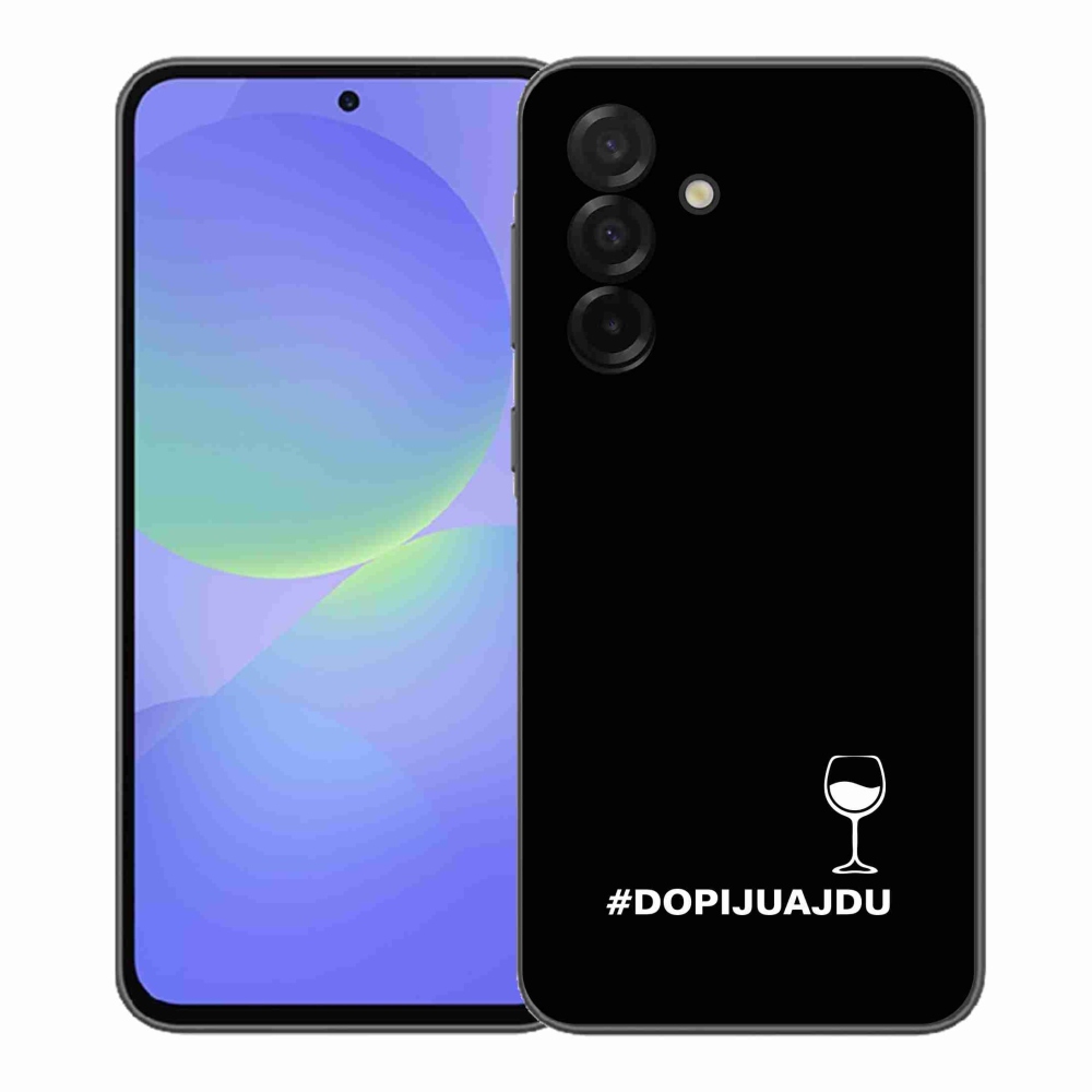 Gelový kryt mmCase na Samsung Galaxy A37 5G - vinný motiv černé pozadí