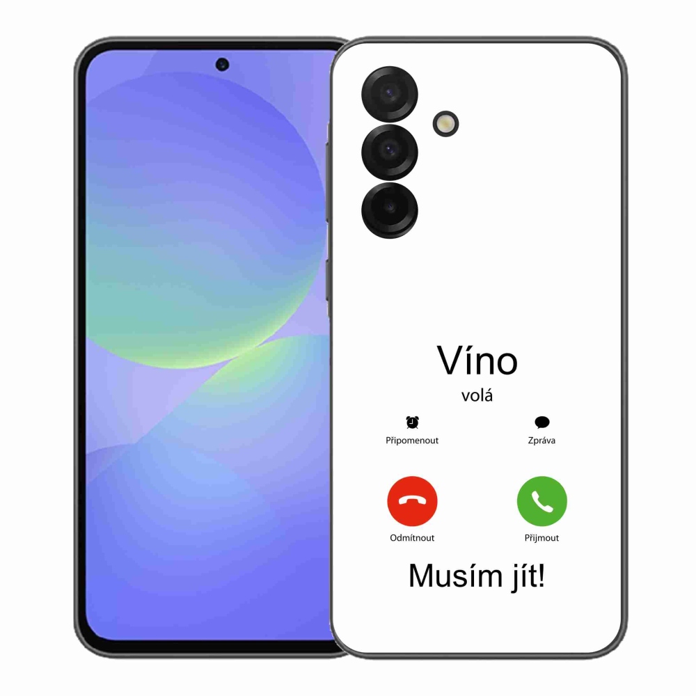 Gelový kryt mmCase na Samsung Galaxy A37 5G - víno volá bílé pozadí