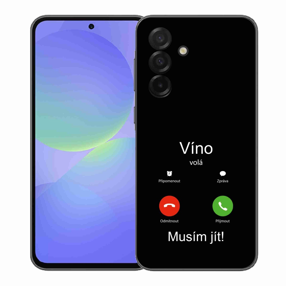 Gelový kryt mmCase na Samsung Galaxy A37 5G - víno volá černé pozadí