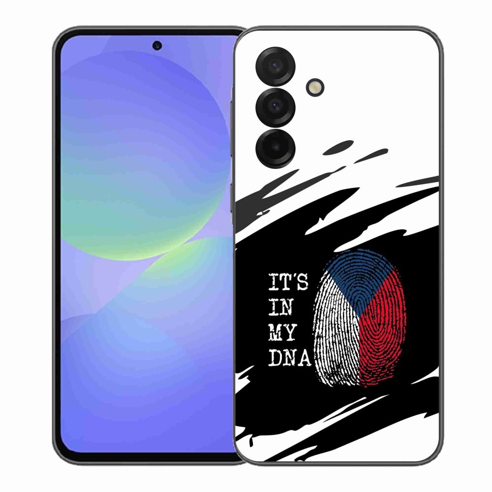 Gelový kryt mmCase na Samsung Galaxy A37 5G - vlajka otisk prstu černobílé pozadí