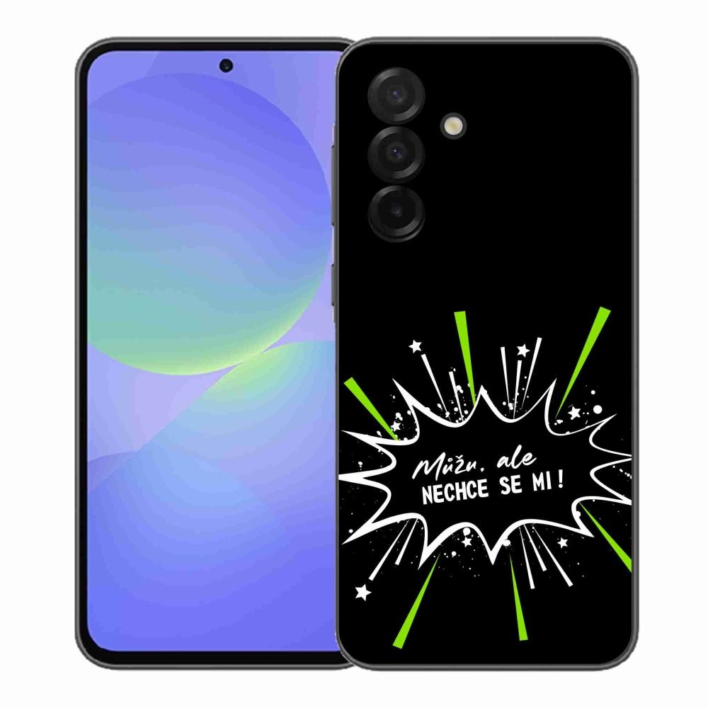 Gelový kryt mmCase na Samsung Galaxy A37 5G - vtipný text 11 černé pozadí