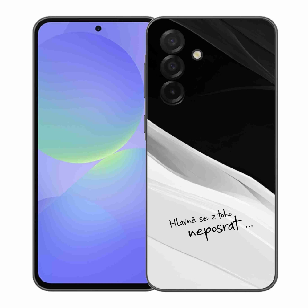 Gelový kryt mmCase na Samsung Galaxy A37 5G - vtipný text 13 bíločerné pozadí