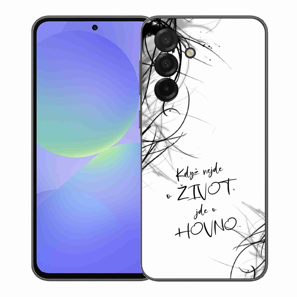 Gelový kryt mmCase na Samsung Galaxy A37 5G - vtipný text 16 bílé pozadí