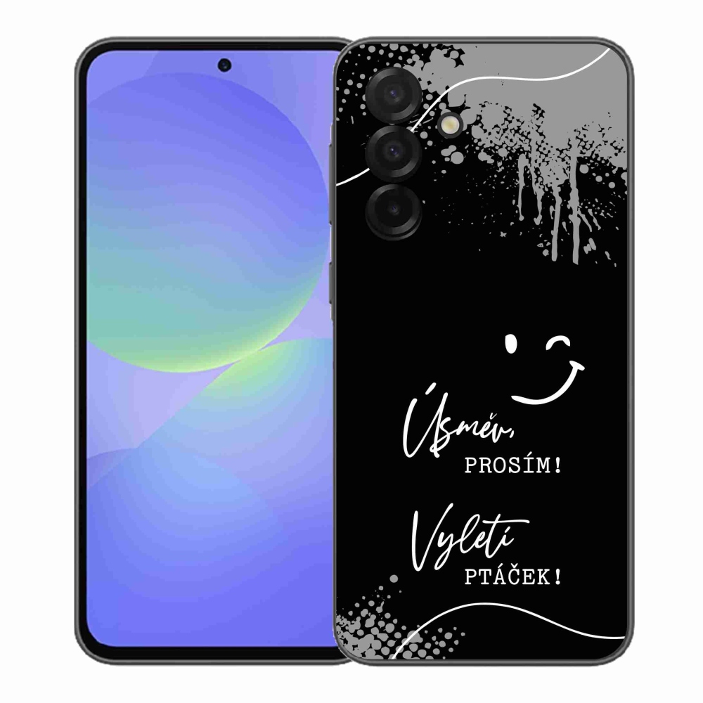 Gelový kryt mmCase na Samsung Galaxy A37 5G - vtipný text 4 černé pozadí