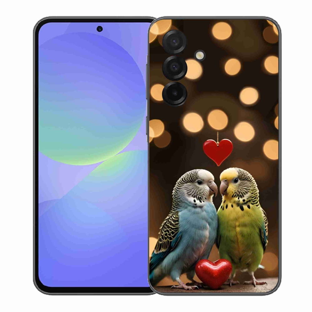 Gelový kryt mmCase na Samsung Galaxy A37 5G - zamilovaní papoušci