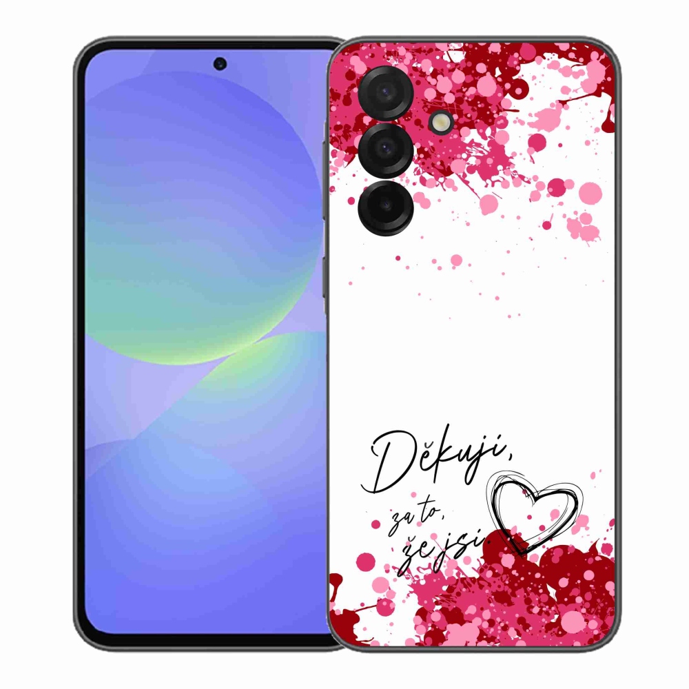 Gelový kryt mmCase na Samsung Galaxy A37 5G - zamilovaný text 2 bílé pozadí