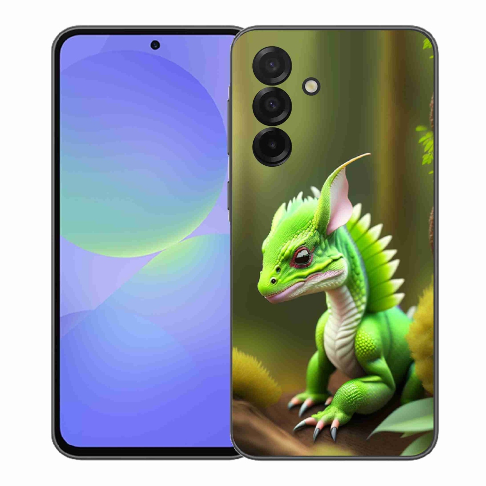 Gelový kryt mmCase na Samsung Galaxy A37 5G - zelený dráček