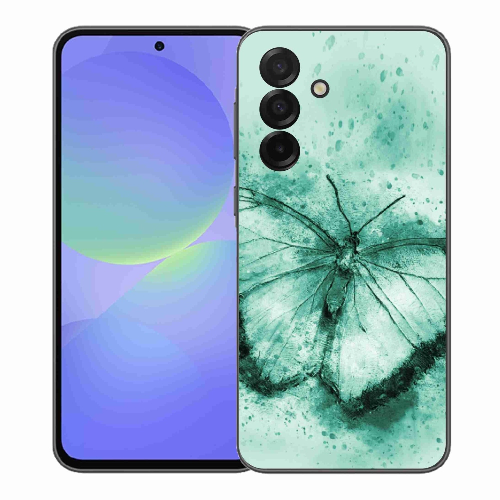 Gelový kryt mmCase na Samsung Galaxy A37 5G - zelený motýl