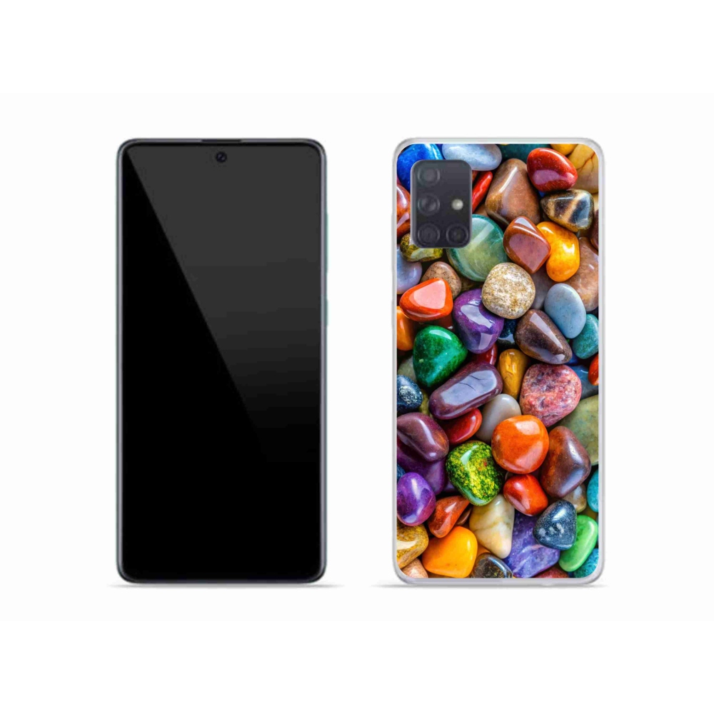 Gelový kryt mmCase na Samsung Galaxy A51 - barevné kamínky