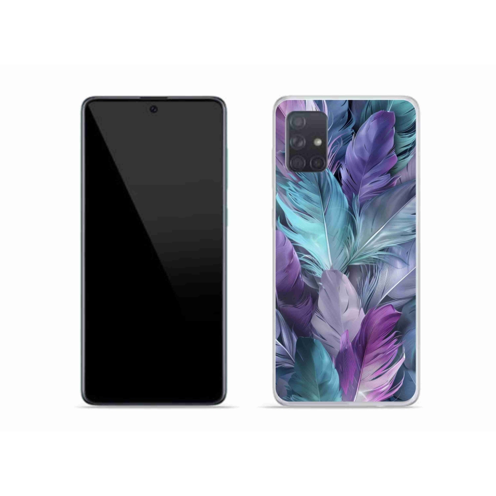 Gelový kryt mmCase na Samsung Galaxy A51 - barevné peří 2