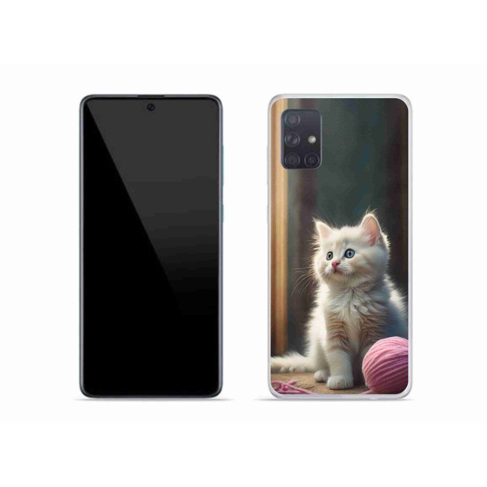 Gelový kryt mmCase na Samsung Galaxy A51 - bílé kotě 2