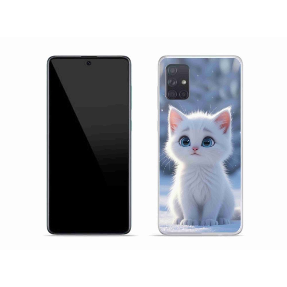 Gelový kryt mmCase na Samsung Galaxy A51 - bílé kotě 3