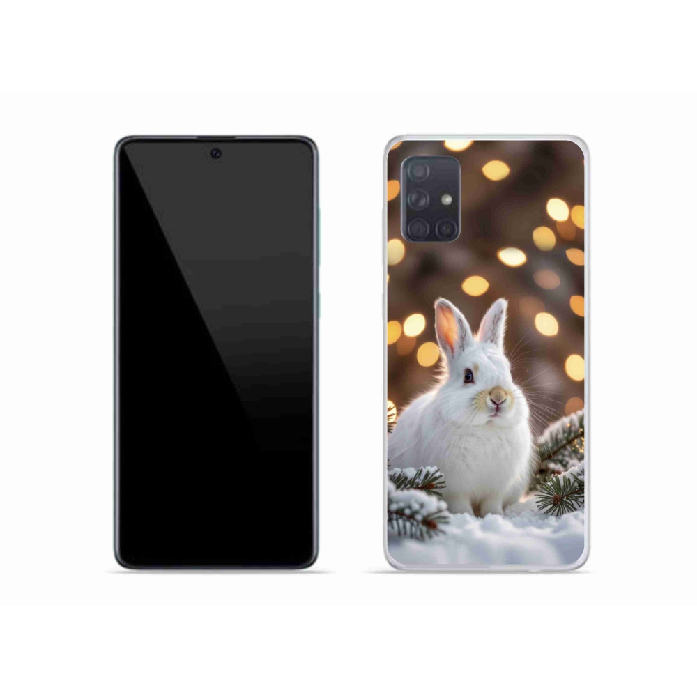 Gelový kryt mmCase na Samsung Galaxy A51 - bílý zajíc