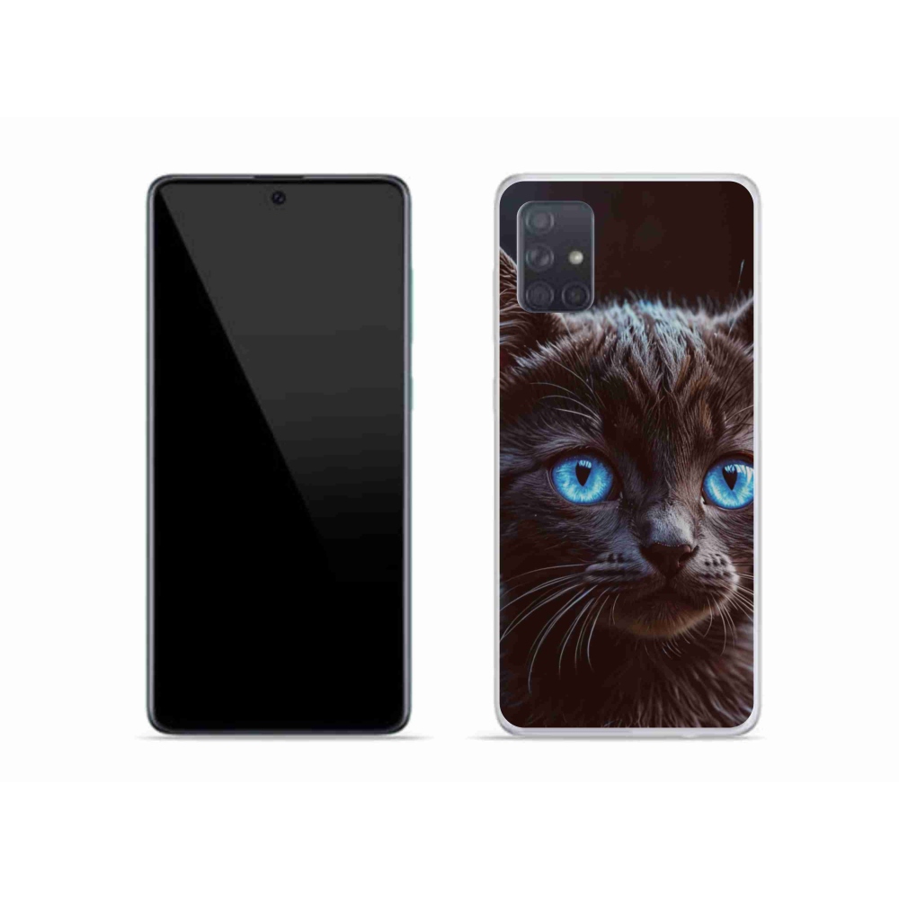 Gelový kryt mmCase na Samsung Galaxy A51 - černé kotě 2