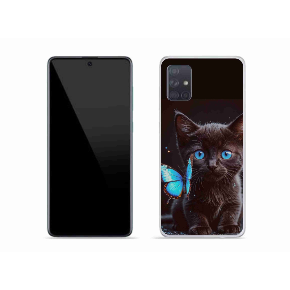 Gelový kryt mmCase na Samsung Galaxy A51 - černé kotě 3