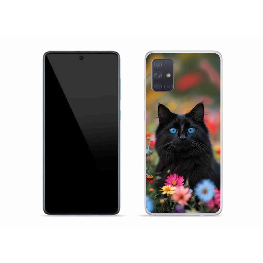 Gelový kryt mmCase na Samsung Galaxy A51 - černé kotě 4