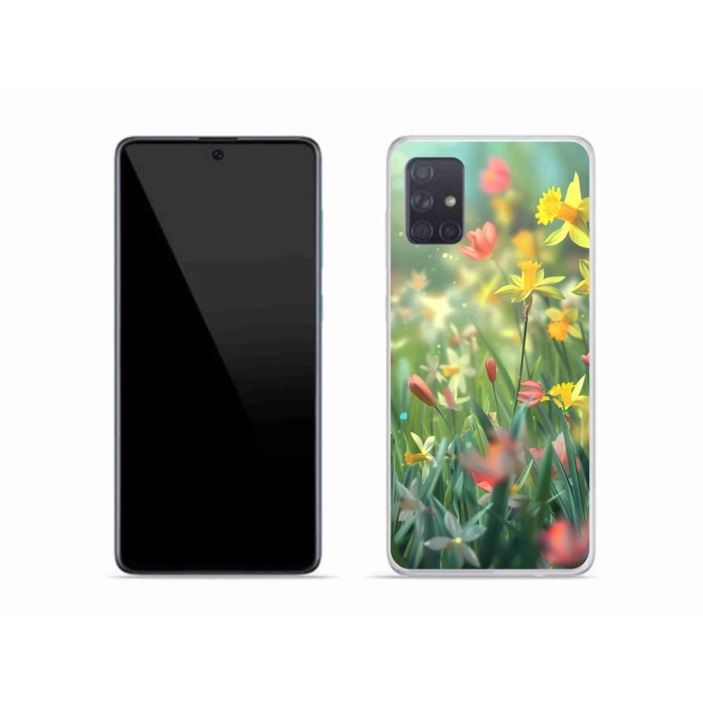 Gelový kryt mmCase na Samsung Galaxy A51 - jarní květy