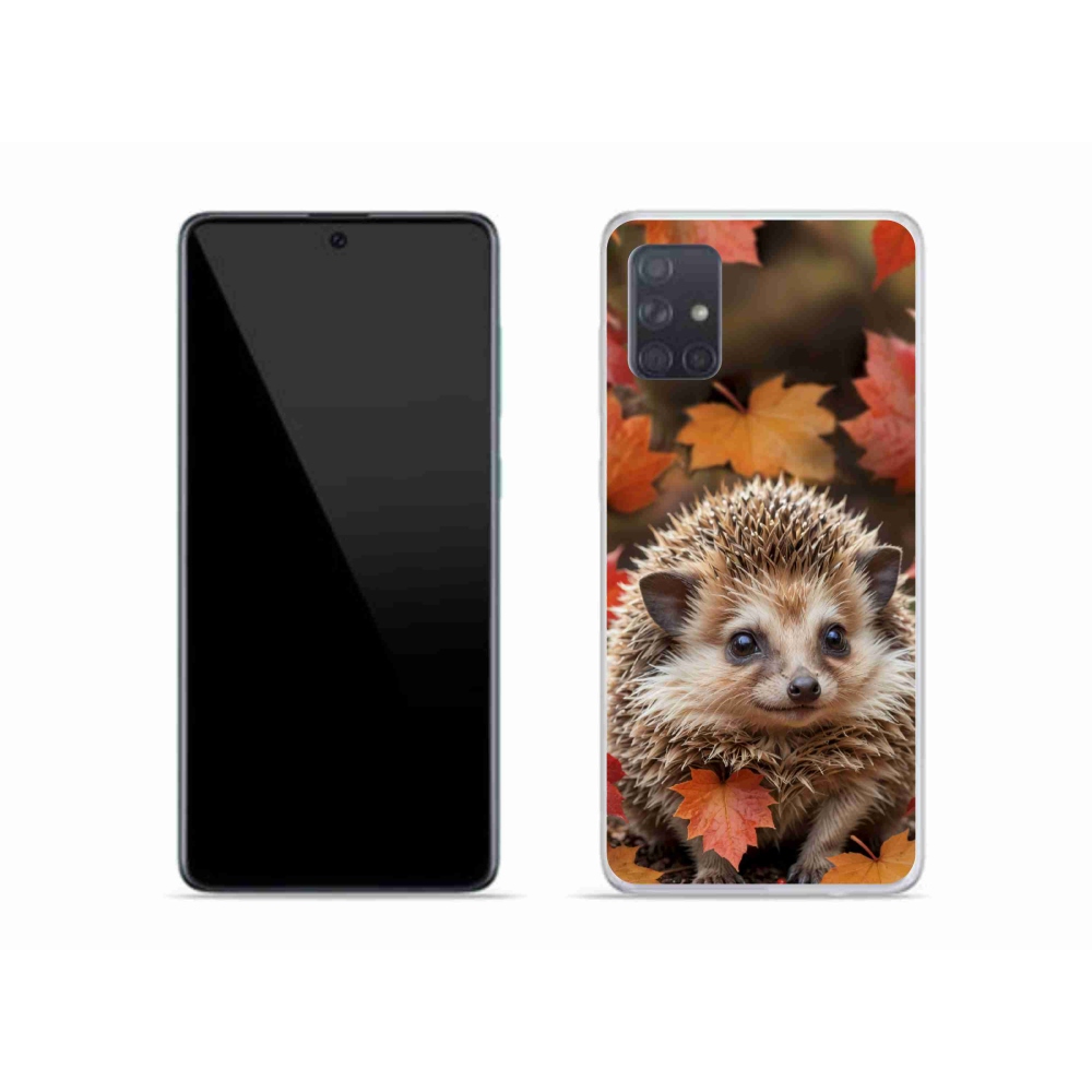 Gelový kryt mmCase na Samsung Galaxy A51 - ježek v listí