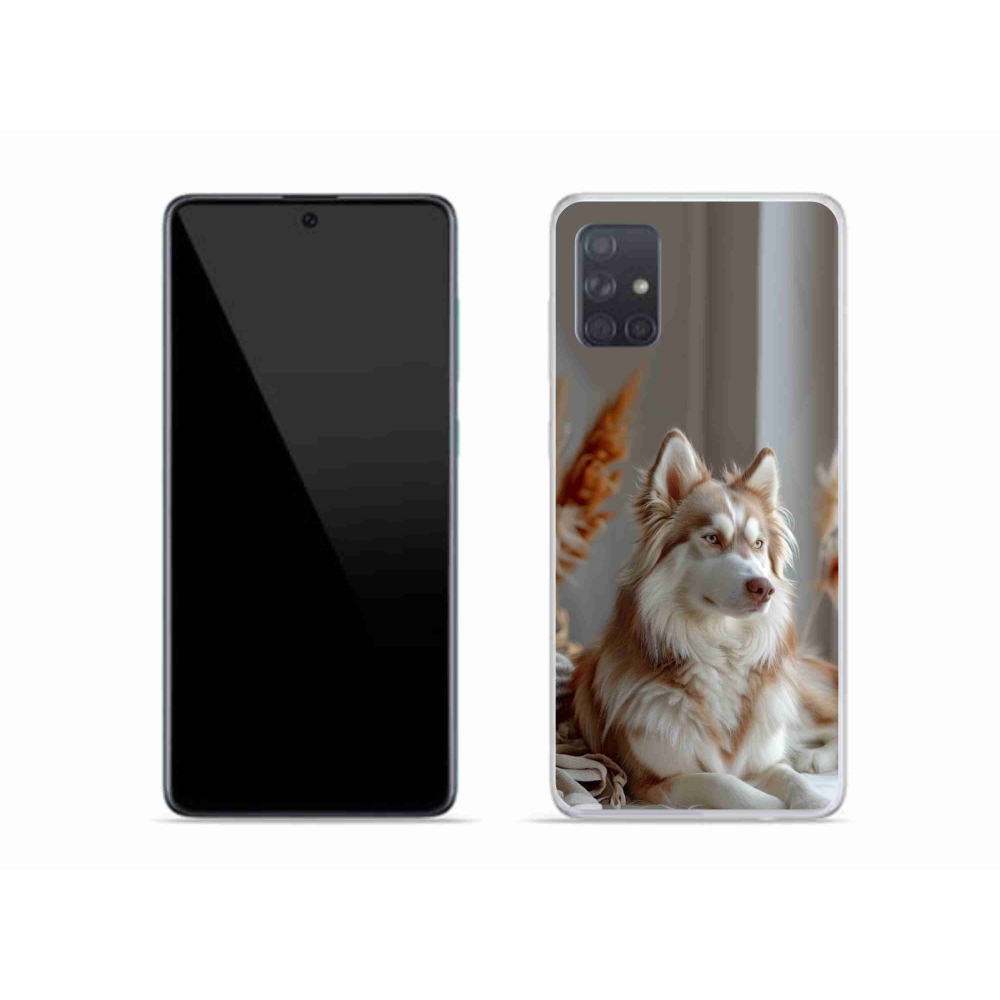 Gelový kryt mmCase na Samsung Galaxy A51 - klidný sibiřský husky