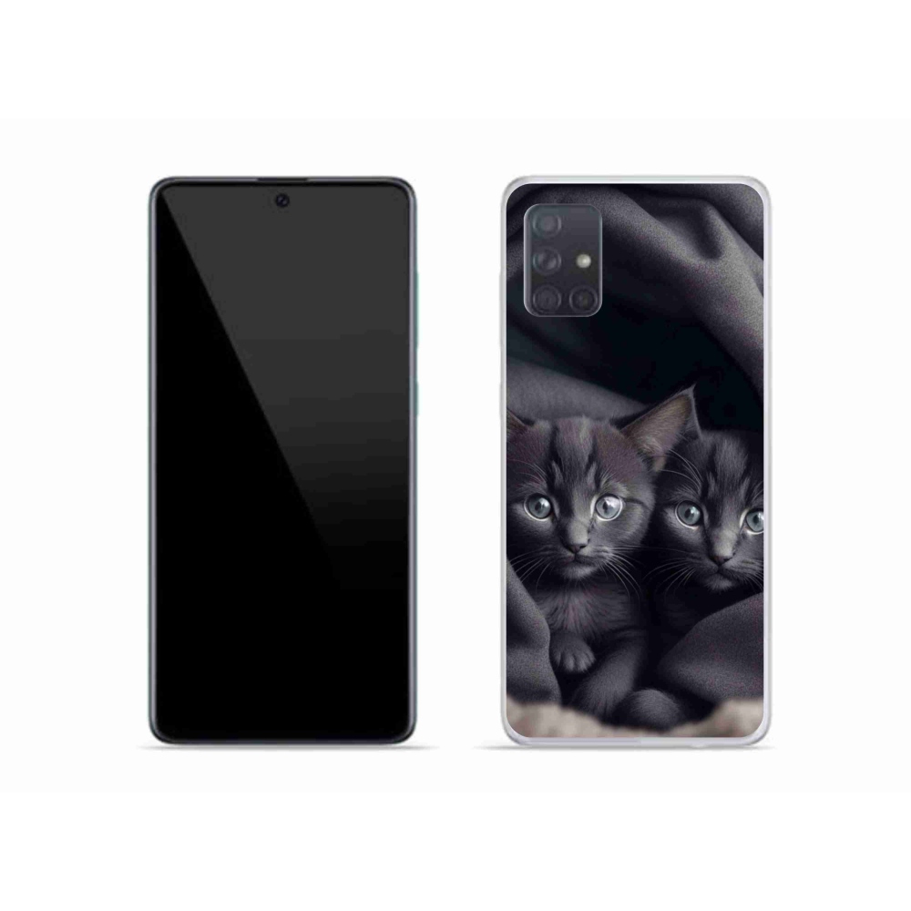 Gelový kryt mmCase na Samsung Galaxy A51 - kočičí duo