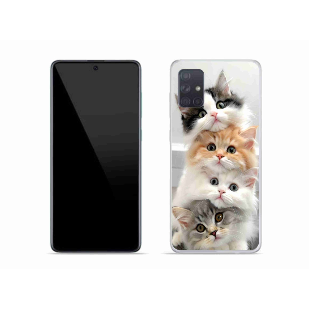 Gelový kryt mmCase na Samsung Galaxy A51 - kočičí parta