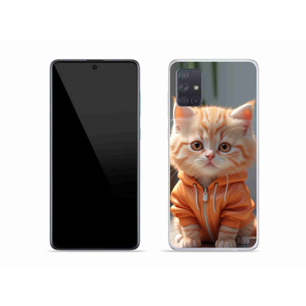 Gelový kryt mmCase na Samsung Galaxy A51 - kotě v mikině
