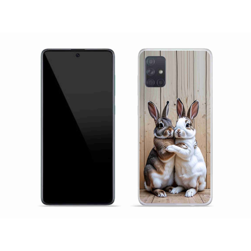 Gelový kryt mmCase na Samsung Galaxy A51 - králičí pár