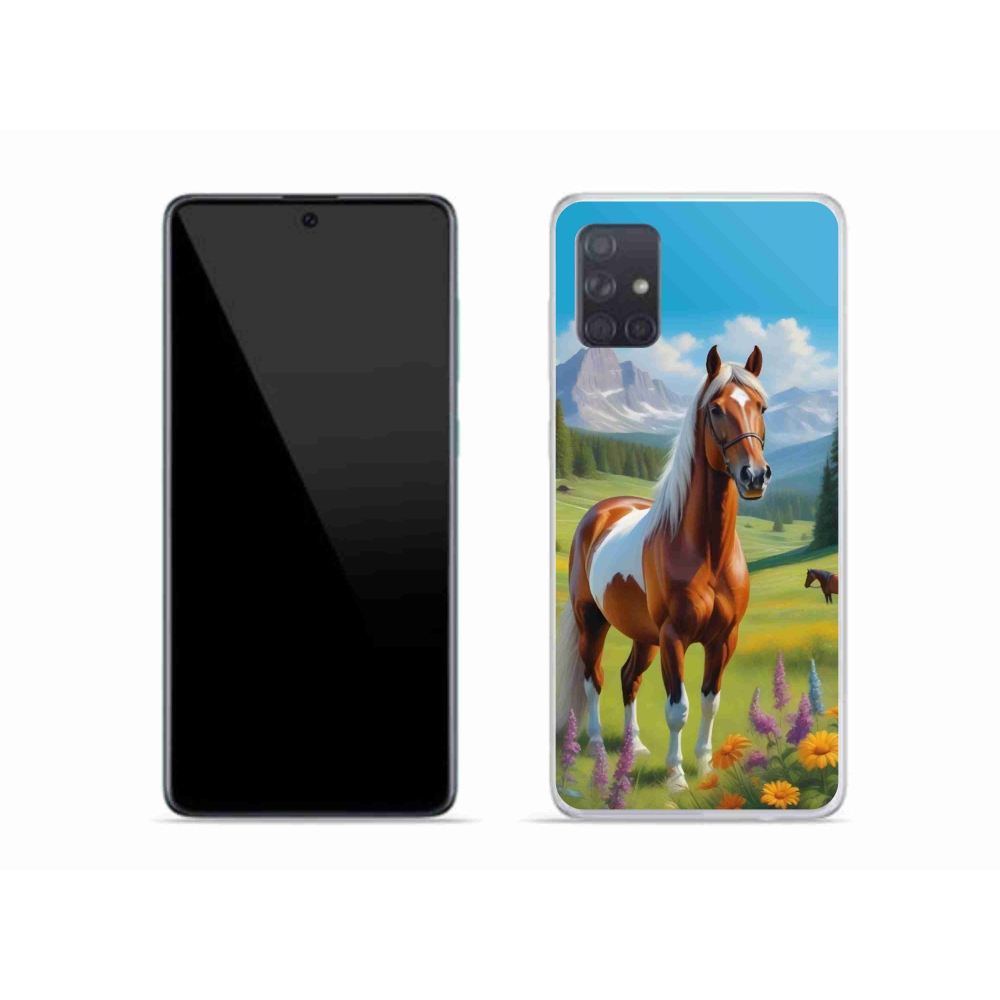 Gelový kryt mmCase na Samsung Galaxy A51 - kůň na louce