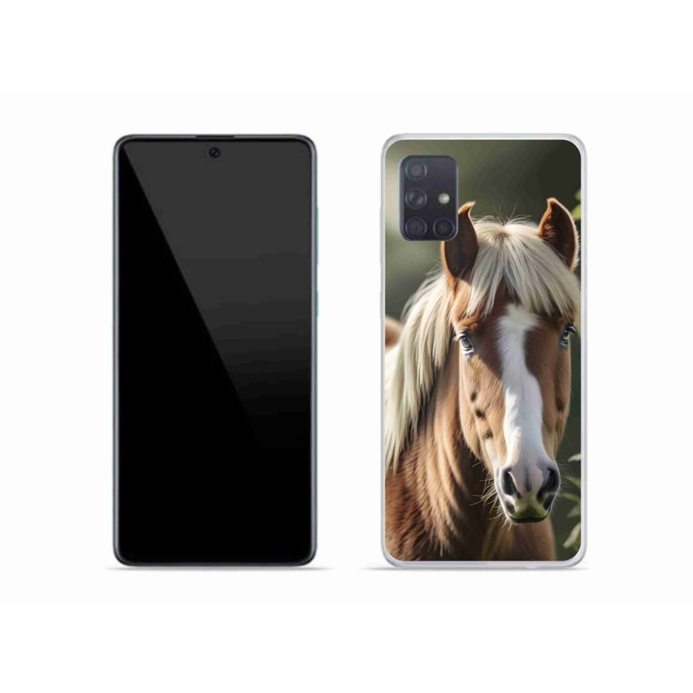 Gelový kryt mmCase na Samsung Galaxy A51 - kůň se světlou hřívou