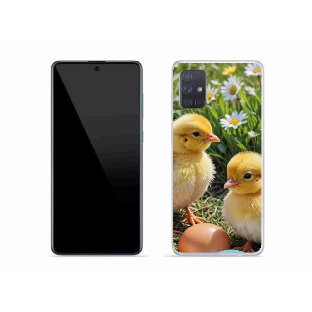 Gelový kryt mmCase na Samsung Galaxy A51 - kuřátka