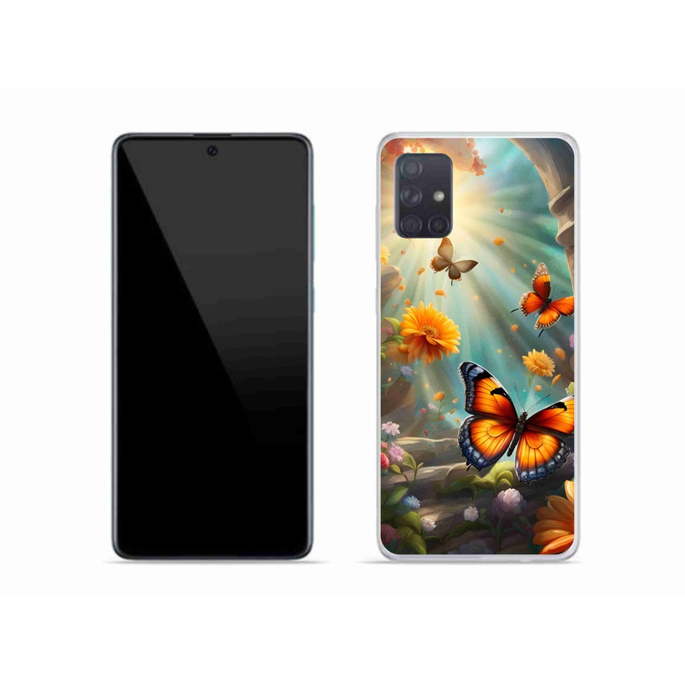 Gelový kryt mmCase na Samsung Galaxy A51 - motýlí zahrada 2